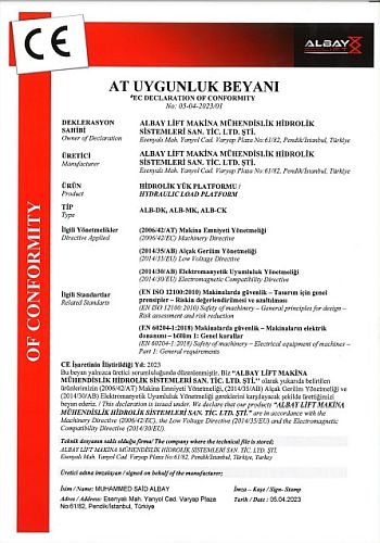 AT Uygunluk Belgesi